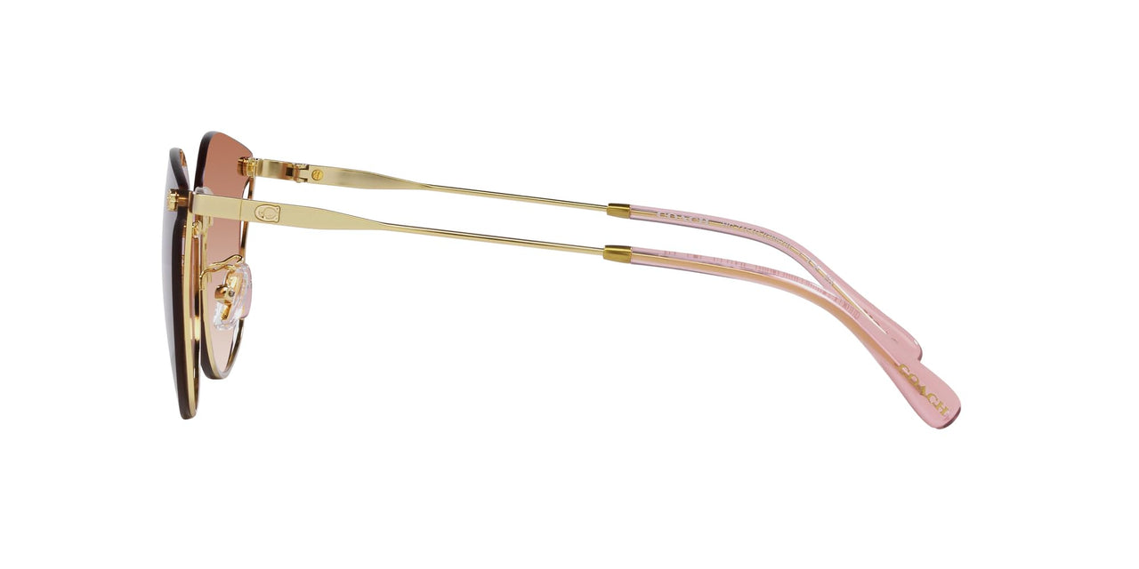 Coach Sunglasses HC 7151 D 900513 Ch573 Shiny Light Gold Brown P