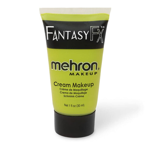 Mehron Makeup Fantasy FX Cream Makeup | Water Based | Halloween | Ogre Green Face & Body Paint For Adults 1 fl oz (30ml) (OGRE GREEN)