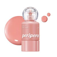 Thumbnail for PERIPERA SYRUPY TOK CHEEK 15 Colors, Liquid Blush, Dewy Finish and Hydrates All day, Soft Velvet Texture Face Cheek Tint (01 LIGHT PEACH)