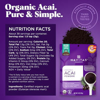 Thumbnail for Navitas Organics Acai Powder, 4oz. Pouch, 38 Servings
