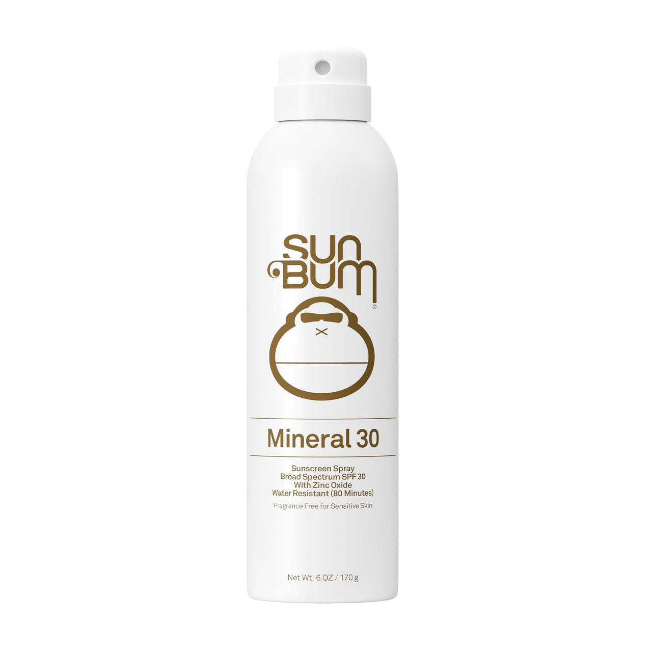 Sun Bum Mineral SPF 30 Sunscreen Body Spray - Water-Resistant Broad Spectrum Moisturizing Sunscreen with Vitamin E - Hawaii 104 Act Compliant (Made without Octinoxate & Oxybenzone) - 6 oz