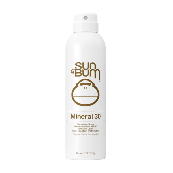 Sun Bum Mineral SPF 30 Sunscreen Body Spray - Water-Resistant Broad Spectrum Moisturizing Sunscreen with Vitamin E - Hawaii 104 Act Compliant (Made without Octinoxate & Oxybenzone) - 6 oz