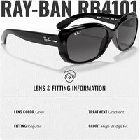 Thumbnail for Ray-Ban RB4101 JACKIE OHH POLARIZED Butterfly Shaped Sunglasses for Men & Women – Includes Official Rayban Eyewear Kit – Ideal Formal & Casual Wear Sunglasses – Grey Gradient Lens