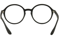 Thumbnail for Ray-Ban RX7075 Round Prescription Eyeglass Frames, Rubber Black & Black/Demo Lens, 49 mm
