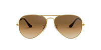 Thumbnail for Ray-Ban RB3025 Classic Aviator Sunglasses, Gold/Clear Gradient Brown, 58 mm