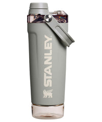 Thumbnail for STANLEY Vitalize Shaker Bottle 20 oz | Leakproof Insulated Stainless Steel Shaker Cup | Base Storage and Twist On Fast Flow Lid | Protein Shakes and Pre Workout Powder | BPA-Free | Sage Grey