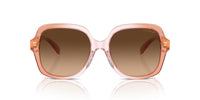 Thumbnail for COACH Sunglasses HC 8395 F 581274 Cr962 Saddle/Dusty Rose Grad