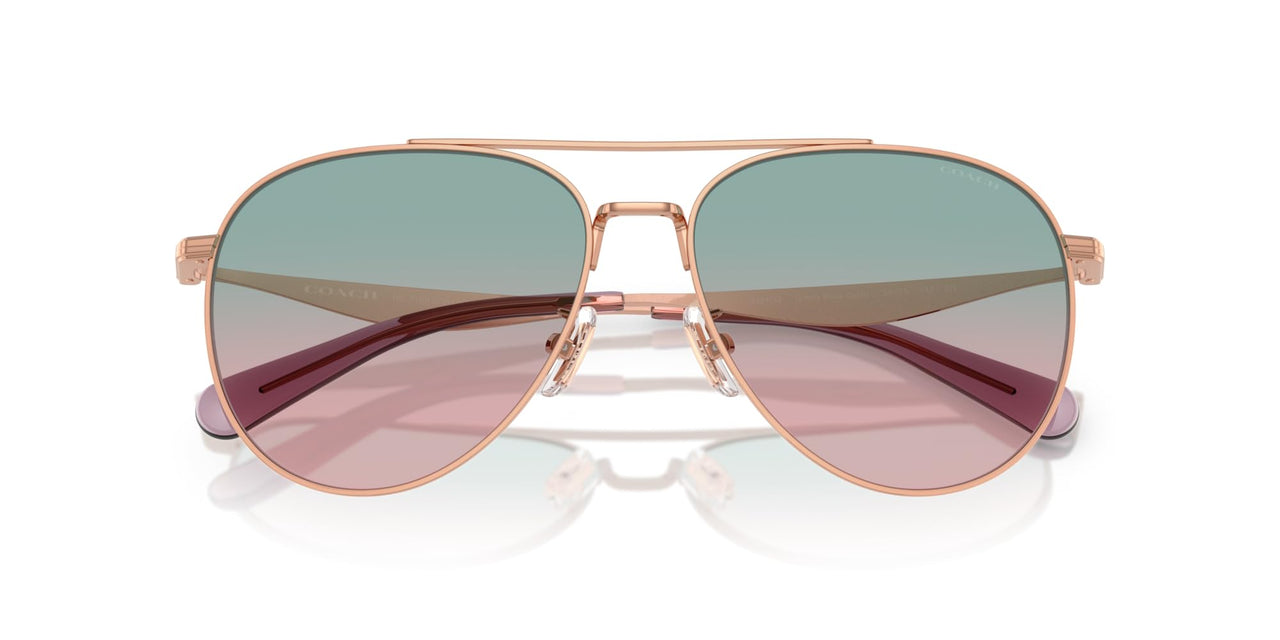 COACH Sunglasses HC 7169 93310Q Cw193 Shiny Rose Gold Forest G
