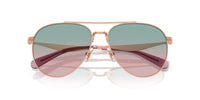 Thumbnail for COACH Sunglasses HC 7169 93310Q Cw193 Shiny Rose Gold Forest G