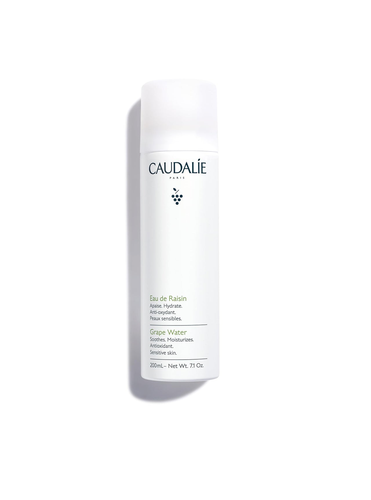 Caudalie Grape Water Moisturizing Face Mist, Soothing Organic Facial Spray to Instantly Hydrate and Strengthen the Skin Barrier, Safe for Sensitive Skin - 200 mL