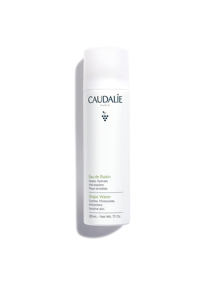 Caudalie Grape Water Moisturizing Face Mist, Soothing Organic Facial Spray to Instantly Hydrate and Strengthen the Skin Barrier, Safe for Sensitive Skin - 200 mL