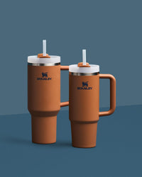 Thumbnail for Stanley Quencher H2.0 Tumbler with Handle and Straw 40 oz | Flowstate 3-Position Lid | Cup Holder Compatible for Travel | Insulated Stainless Steel Cup | BPA-Free | Toast