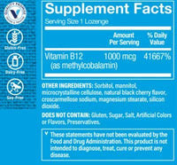 Thumbnail for The Vitamin Shoppe Vitamin B12 Methylcobalamin 1,000mcg - Highly Bioavailable Form of B12 to Support Energy Production - Black Cherry Flavored (120 Lozenges)