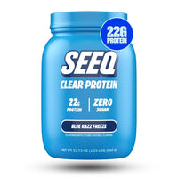 Thumbnail for SEEQ Clear Protein Powder - Blue Razz Freeze - 22 Servings - 22g Clear Whey Protein Isolate - Zero Sugar - 0g Lactose - Allergen Friendly - GLP1 Support - Bone Health - Muscle Post Workout Recovery