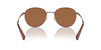 Thumbnail for COACH Men's HC7163 Round Sunglasses, Antique Gold/Amber Tortoise/Amber Solid, 52 mm