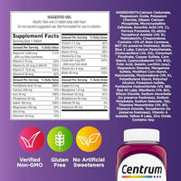 Thumbnail for Centrum Multivitamin Tablet for Women, Multivitamin/Multimineral Supplement with Iron, Vitamin D3, B Vitamins and Antioxidant Vitamins C and E, Gluten Free, Non-GMO Ingredients - 200 Count