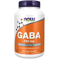 Thumbnail for Now GABA 750 mg 200 Veg Capsules
