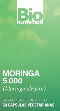 Thumbnail for Bio Nutrition Moringa 5000mg 60 Vegetarian Capsules | Complete Green Superfood | Nature's Multivitamin | Energy and Gut Health