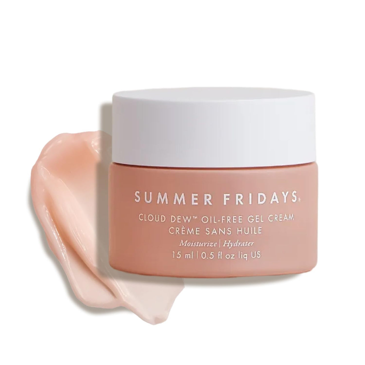 Summer Fridays Cloud Dew Gel Cream Moisturizer Mini - Lightweight Face Moisturizer with Hyaluronic Acid + Ceramides for Skin Plumping Hydration and Glowing Skin (0.5 Fl Oz)