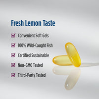 Thumbnail for Nordic Naturals Complete Omega, Lemon Flavor - 120 Soft Gels - 565 mg Omega-3 - EPA & DHA with Added GLA - Healthy Skin, Cognition, Positive Mood - Non-GMO - 60 Servings