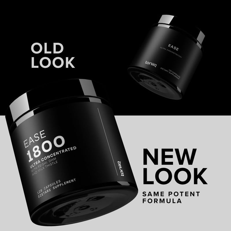 Toniiq Ease with DHM - Full Liver Support for a Night Out - 120 Capsules - 50x Super Concentrated Extract