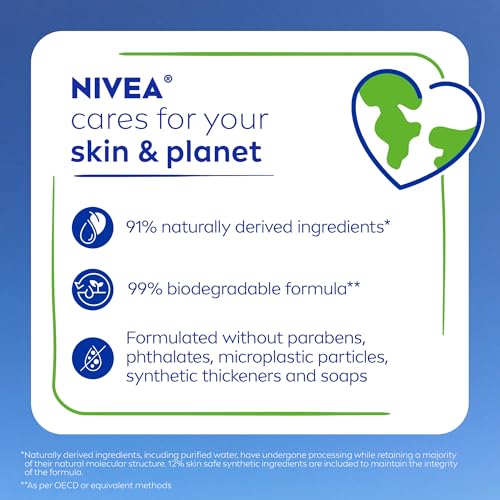 NIVEA Pampering Coconut and Almond Milk Body Wash with Nourishing Serum, Moisturizing Body Wash for Women, Enriched with Provitamin B5 and Vitamin E, 20 Fl Oz Bottle