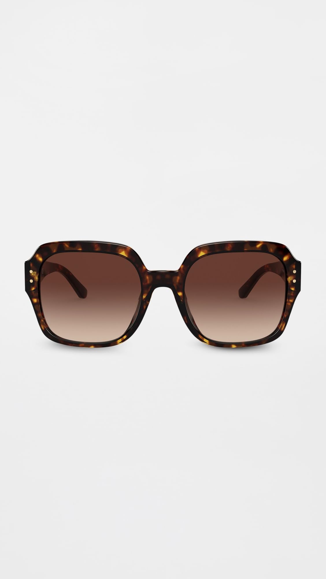 Tory Burch Women's Kira Square Sunglasses, Dark Tortoise, 56-21-140