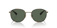 Thumbnail for COACH Men's HC7163 Round Sunglasses, Antique Gold/Tokyo Tortoise/Green Solid, 52 mm