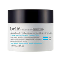 Thumbnail for belif Aqua Bomb Cleansing Balm Makeup Remover, Hydrate & Deep Cleanse in 1 Step, No Mess Clean Up, Melt Away Makeup & SPF, Balm to Oil Cleanser Formula, No Oily Residue, Korean Skin Care