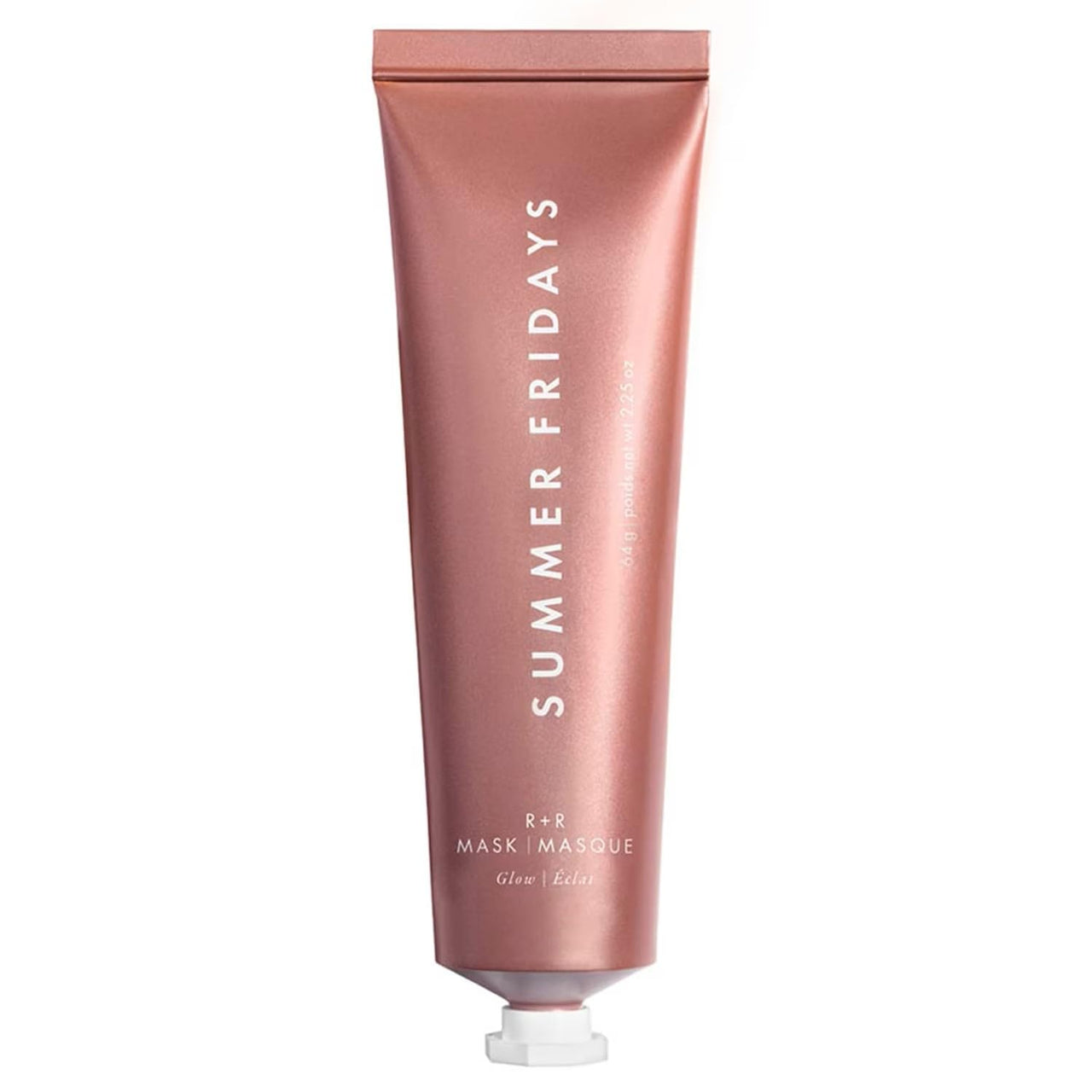 Summer Fridays R+R Mask - Brightening + Hydrating Face Mask with Restorative Natural Oils & Bulgarian Rose - Gently Buffs Dry Skin for a Petal - Soft Glow (2.25 Oz)