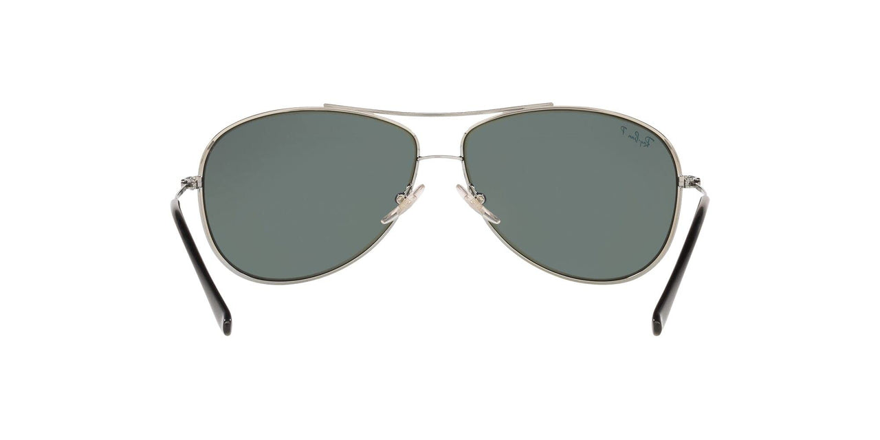 Ray-Ban RB3293 Metal Aviator Sunglasses, Gunmetal/Polarized Green, 63 mm