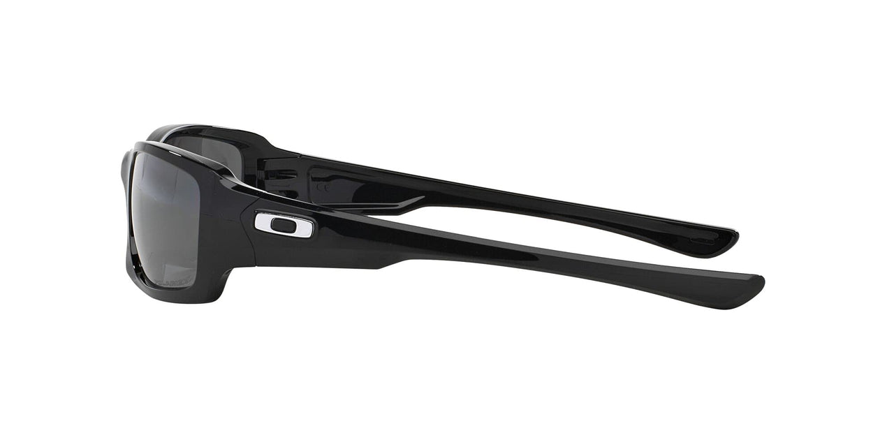 Oakley Mens OO9238 Fives Squared Rectangular Sunglasses, Polished Black/Black Iridium Polarized, 54 mm