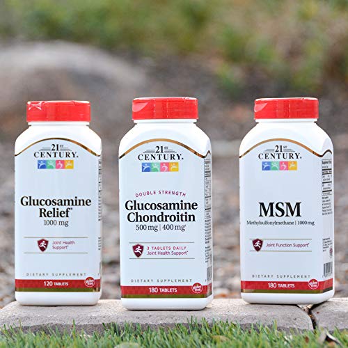 21st Century Glucosamine Chondroitin 500/400mg - Double Strength Tablets, 180 Count