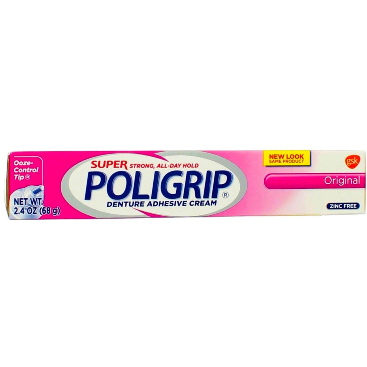 SUPER POLIGRIP Denture Adhesive Cream Original 2.40 oz