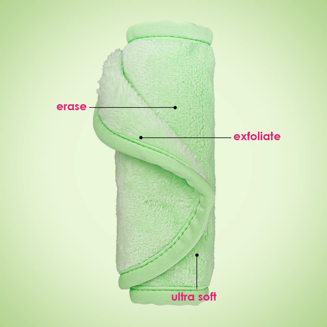 MakeUp Eraser, Erase All Makeup With Just Water, Including Waterproof Mascara, Eyeliner, Foundation, Lipstick and More (Neon Green)