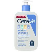 Thumbnail for CeraVe Baby Wash & Shampoo, 2-in-1 Tear-Free for Skin Hair Fragrance, Paraben, Dye, Phthalates Sulfate Free Bath, Soap with Vitamin E 16 Ounce
