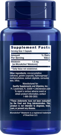 Thumbnail for Life Extension Melatonin IR/XR, 120 Capsules (Pack of 2) - Immediate & Extended-Release for 7 Hours Support - Night Time Supplement - Stay Asleep All Night Long - Non-GMO, Gluten-Free