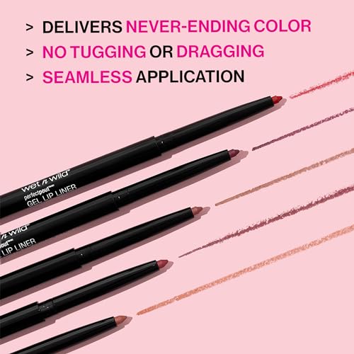 wet n wild Lip Liner, Plum Together, Matte | Retractable | Gel Formula | Pencil Format | Pack of 2