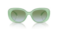 Thumbnail for COACH Women's HC8391U Sculpted C Hardware Universal Fit Oval Sunglasses, Milky Mint/Green Blue Gradient, 53 mm