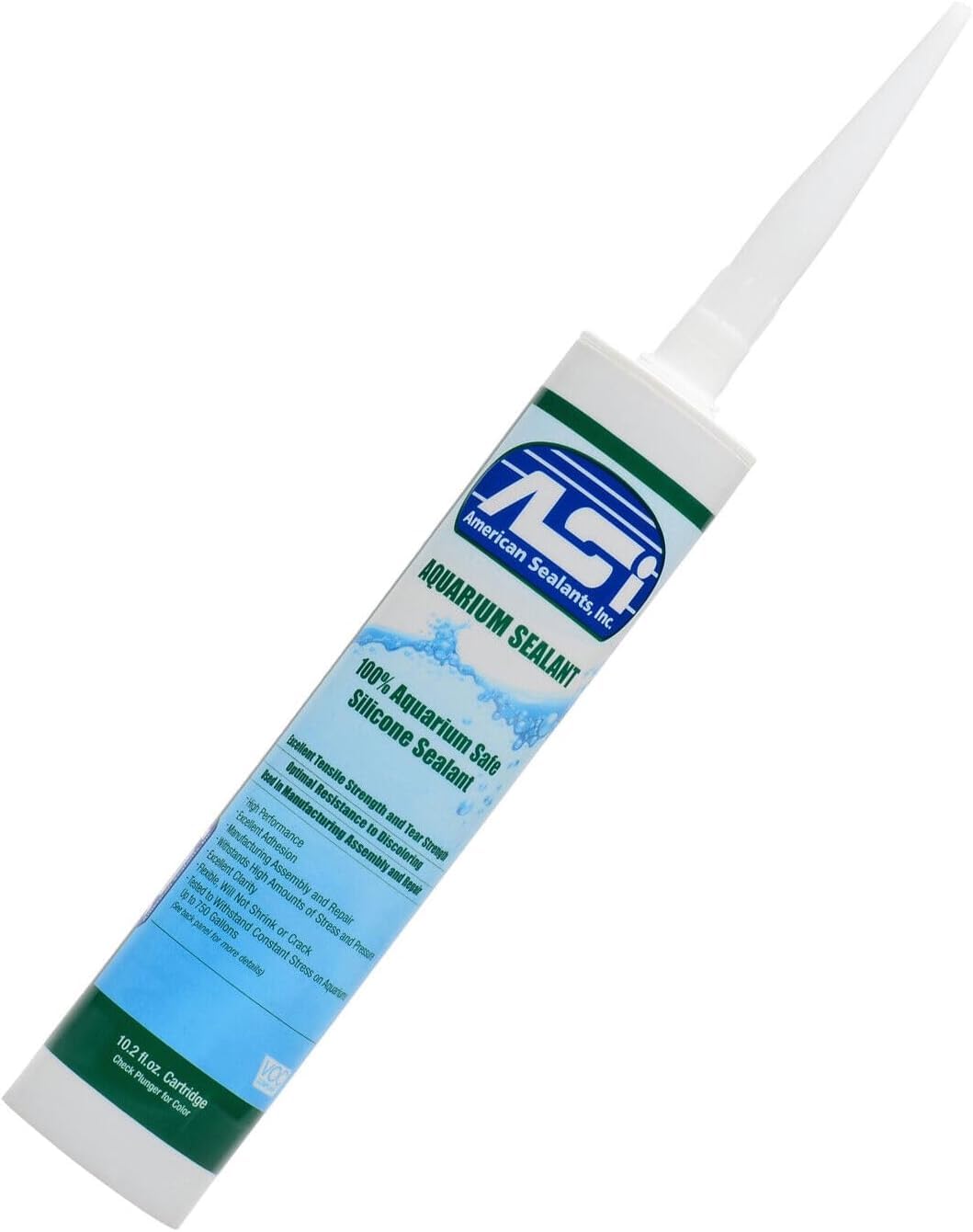 ASI Black Aquarium Silicone Sealant- 10.2 Oz Cartridge