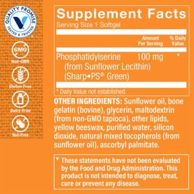 The Vitamin Shoppe Sunflower Phosphatidylserine 100 MG (90 Softgels)