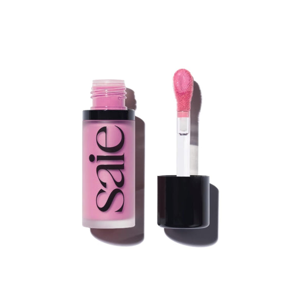 Saie Dew Liquid Blush for Cheeks - Hydrating Cream Blush Stick with a Blendable + Buildable Formula - Skincare Infused Dewy Cheek Tint for a Natural Flush - Glowy Makeup Essential - Baby (.40 oz)
