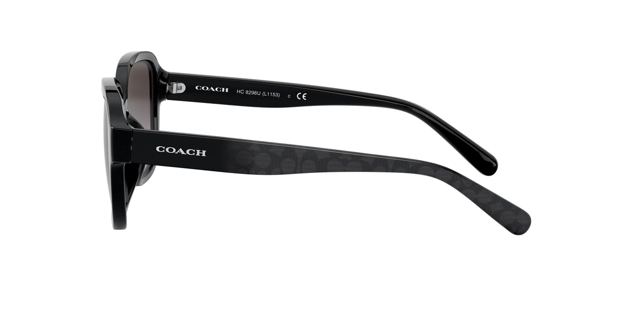Coach Sunglasses HC 8298 U 50028G L1153 Black Dark Grey Gradient