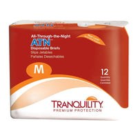 Thumbnail for Tranquility Premium ATN Disposable Briefs with Tabs, Overnight Protection Superabsorbent Core for Leak-Free and Full-Fit Comfort, Medium 12ct Bag