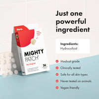 Thumbnail for Mighty Patch™ Original patch from Hero Cosmetics - Hydrocolloid Acne Pimple Patch for Covering Zits and Blemishes in Face and Skin, Vegan-friendly and Not Tested on Animals (36 Count)
