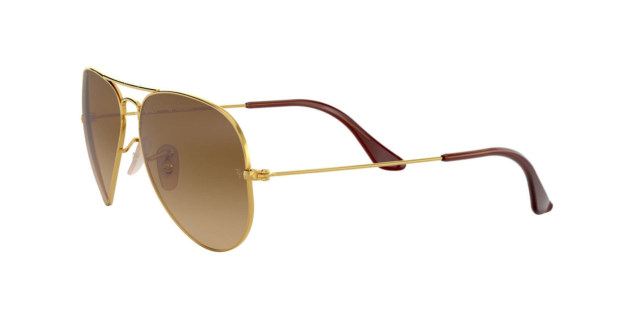 Ray-Ban RB3025 Classic Aviator Sunglasses, Gold/Polarized Brown Gradient, 58 mm