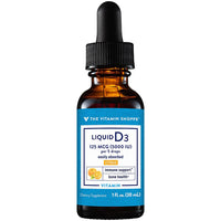 Thumbnail for The Vitamin Shoppe Vitamin Liquid D3 5000IU, Supports Bone & Immune Health, Aids in Healthy Cell Growth & Calcium Absorption, Citrus Flavor, 1 Fluid Ounce