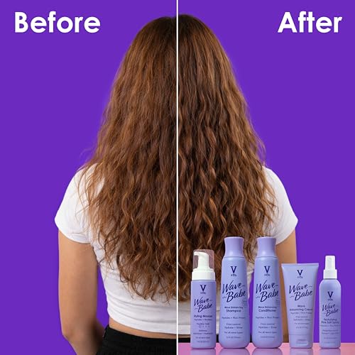 V&Co. Wave Babe Texturizing Pink Salt Spray – Beach Wave Spray for Wavy Hair with Himalayan Pink Salt & Peptides – Lightweight Texturizing & Volumizing Mist for Soft, Touchable Texture – 6 oz