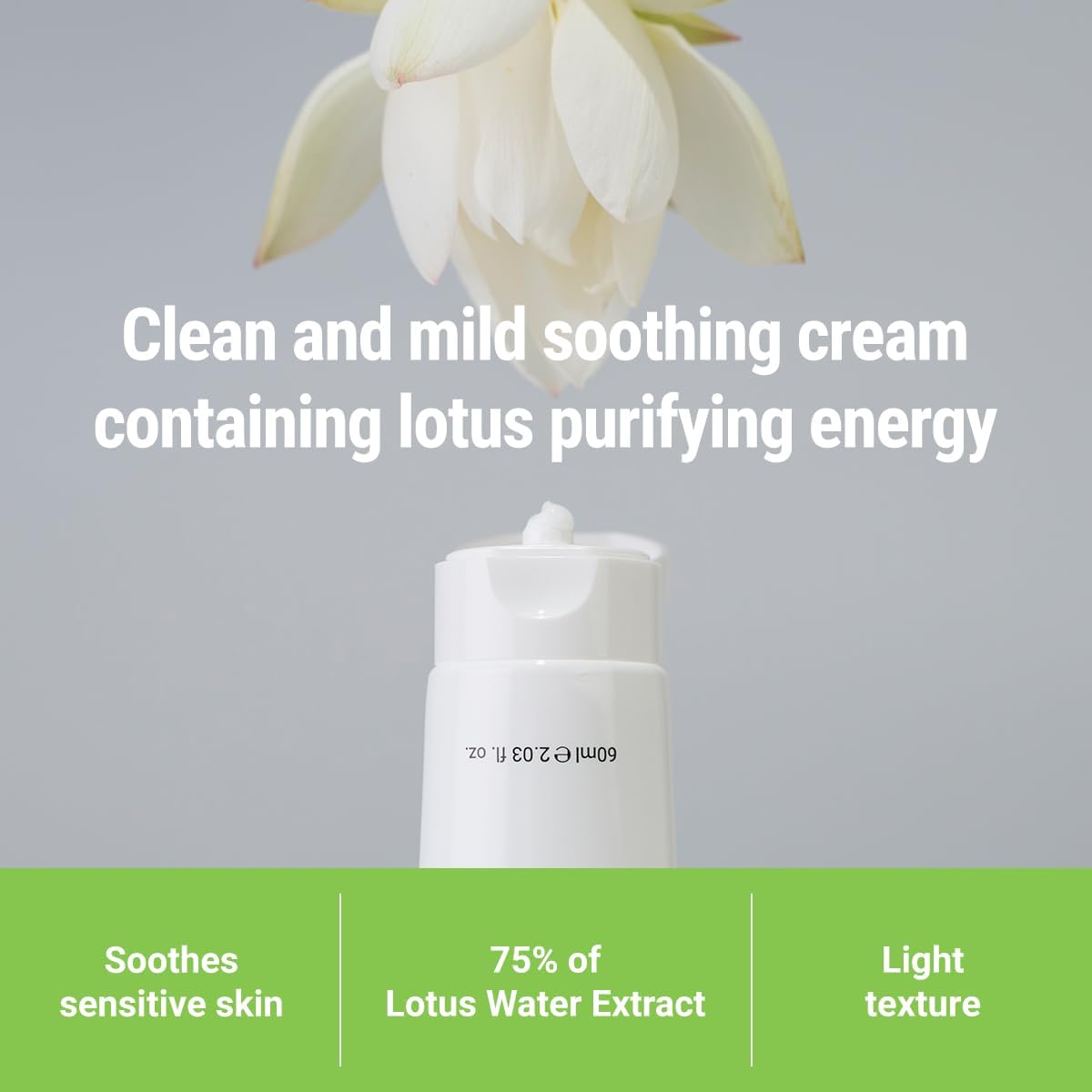 ROVECTIN Calming Lotus Water Cream (2.1 fl.oz, 60ml) Moisturizer + Aqua Cleansing Gel (5.9 fl. oz, 175ml) pH| Bundle [2 Pack]