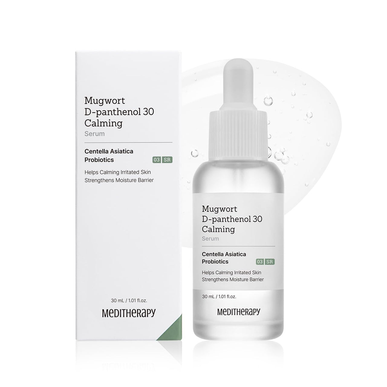 MEDITHERAPY Mugwort D-Panthenol 30 Calming Serum, High Concentration for Skin Barrier & Deep Calming, Pure Ingredients, Korean Skincare 1.01 fl.oz
